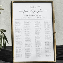 Elegantes Skript Alphabetisches Hochzeitsstift