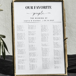 Elegantes Skript Alphabetisches Hochzeitsstift Poster