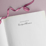 Elegantes Skript aus der Bibliothek Permastempel<br><div class="desc">Elegantes, leicht zu personalisierendes Skript aus der Bibliothek der selbst-färbenden Kautschuk-Briefmarke. Gute Briefmarke für deine Bücher. Personalisieren Sie es, indem Sie den Platzhalter-Text durch Ihren Namen ersetzen. Für weitere Optionen, wie zum Beispiel den Schriftart zu ändern und seine Größe, klicken Sie auf die Schaltfläche "Anpassen". *Bitte beachten Sie, dass das...</div>