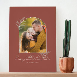 Elegantes Skript Besser zusammen Familienfoto-Bo Leinwanddruck