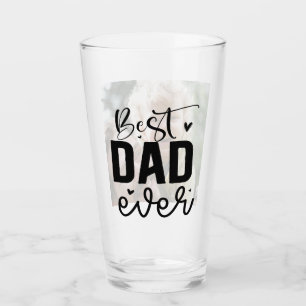 Elegantes Skript Bester Vater je Personalisiertes Glas