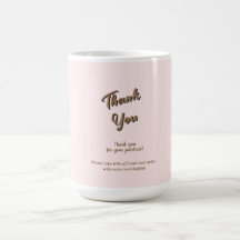 Elegantes Skript Danke-Blush-Pink-Geschenkkarte