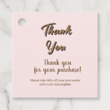 Elegantes Skript Danke-Blush-Roségeschenkkarte
