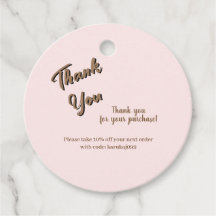 Elegantes Skript Danke-Blush-Roségeschenkkarte