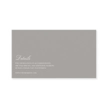 Elegantes Skript - Details zu White & Gray Wedding