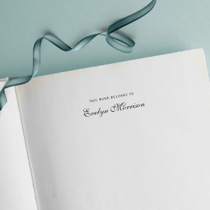 Elegantes Skript Dieses Buch gehört Permastempel