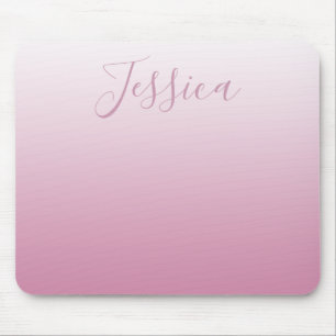 Elegantes Skript & editierbares Pink (jeder Farbe) Mousepad
