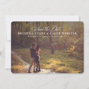 Elegantes Skript, einfach ein Foto Save The Date
