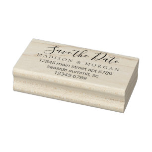Elegantes Skript Einfaches Modernes Design Save th Gummistempel