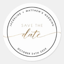 Elegantes Skript, Einfaches Save the Date Umschlag