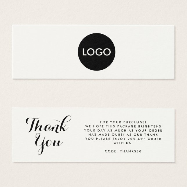 Elegantes Skript-Firmenlogo dank Einlegen der Kart (Vorne & Hinten)