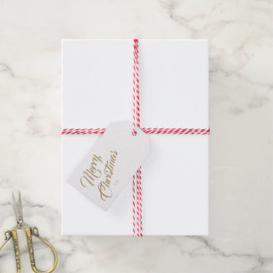 Elegantes Skript Frohe Weihnachten Geschenkanhänger