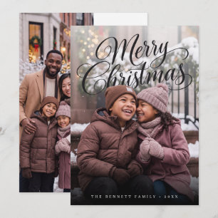 Elegantes Skript Frohe Weihnachten PhotoPop