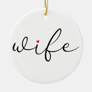 Elegantes Skript für die Definition der Ehefrau Ro Keramik Ornament