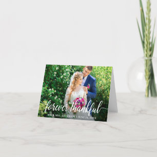 Elegantes Skript für immer Dankbarer Hochzeitstil Dankeskarte