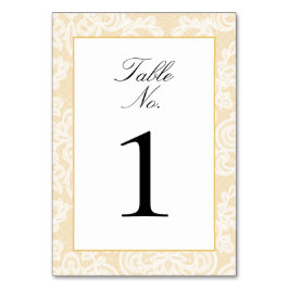 Elegantes Skript für Schwarz und Gold Spitzen Tischnummer