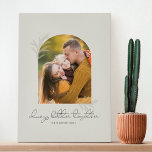 Elegantes Skript | Gemeinsam Foto Arch Leinwanddruck<br><div class="desc">Modernes Drehbuch-Lesen immer BESTER zusammen unter Ihrem Foto in einem eleganten gerahmten Bogen,  umgeben von Fichtenzweigen.</div>