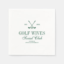 Elegantes Skript Golf Wives Social Club Custom