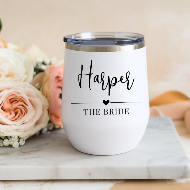 Elegantes Skript Hochzeitsdusche Geschenk Personal (the bride, bridesmaid gift, maid of honor, wedding party, bridal shower favor, bachelorette party)
