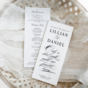 Elegantes Skript Hochzeitsprogramm