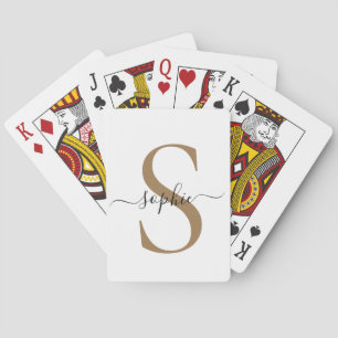 Elegantes Skript Individueller Name Personalisiert Spielkarten