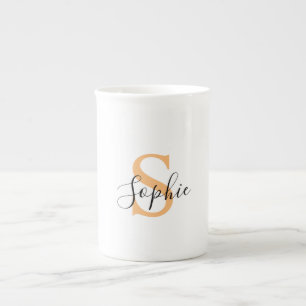 Elegantes Skript individuelles Namensgeschenk Prozellantasse