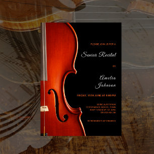 Elegantes Skript-Klassik-Musik-Abschlusskonzert Einladung
