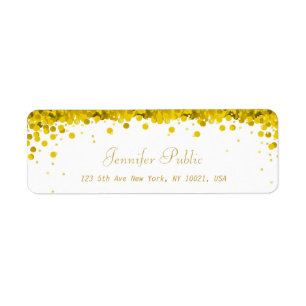 Elegantes Skript Luxuriöse moderne Gold Confetti