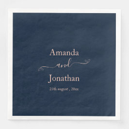 Elegantes Skript | Minimalistische Hochzeit Serviette