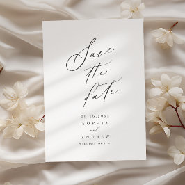 Elegantes Skript minimalistische Hochzeit speicher Save The Date
