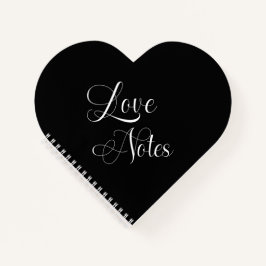 Elegantes Skript mit dem Namen Schwarz/Weiß-Liebe Notizbuch