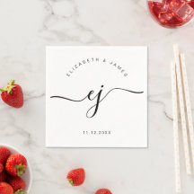Elegantes Skript-Monogramm Moderne Minimalistische
