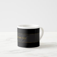 Elegantes Skript-Monogramm Schwarz & Gold