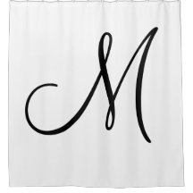 Elegantes Skript-Monogramm-Schwarz-weiße Initiale