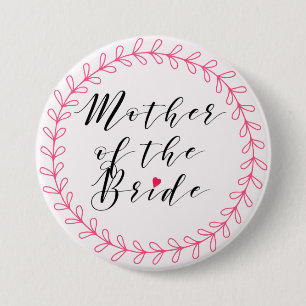 Elegantes Skript - Mutter des Bride Button