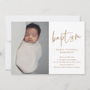Elegantes Skript Religious Taufen & Christening Einladung