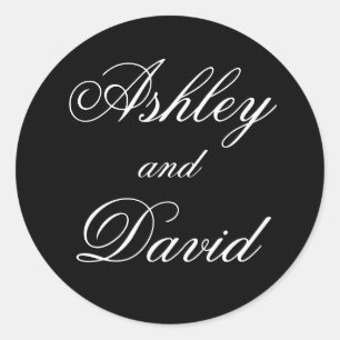 Elegantes Skript Runder Aufkleber