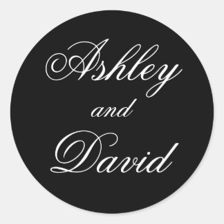 Elegantes Skript Runder Aufkleber