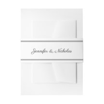 Elegantes Skript Schwarz-Weiß-Hochzeit