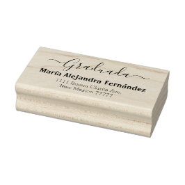 Elegantes Skript Spanisch Benutzerdefiniert | ABSC Gummistempel