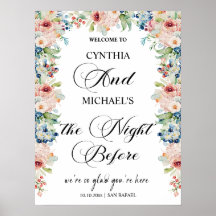 Elegantes Skript 'The Night Before' Hochzeit flora