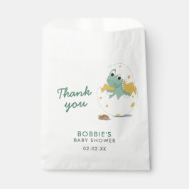 Elegantes Skript Vielen Dank Baby Dino Duwer Party Geschenktütchen