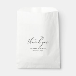Elegantes Skript Vielen Dank Minimalistisch Person Geschenktütchen
