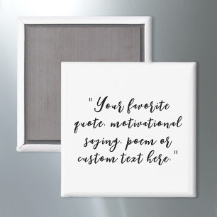 Elegantes Skriptkalligrafie-individuelles Zitat Magnet