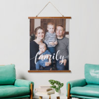 Elegantes Skriptüberlagerungs-Foto "Family"