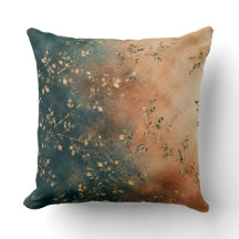 Elegantes Smaragd-Teal- und Rost-Gold-Botanik-Wurf