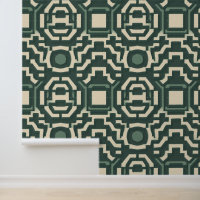 Elegantes smaragdfarbenes Labyrinth: Moderne Geome