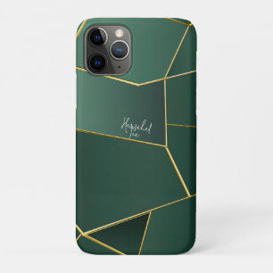 Elegantes Smaragdgrün Asymmetrisches Geometrisches Case-Mate iPhone Hülle