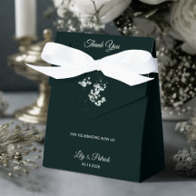 Elegantes Smaragdgrün Baby's Breath Hochzeit