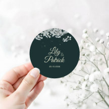 Elegantes Smaragdgrün Baby's Breath Hochzeit